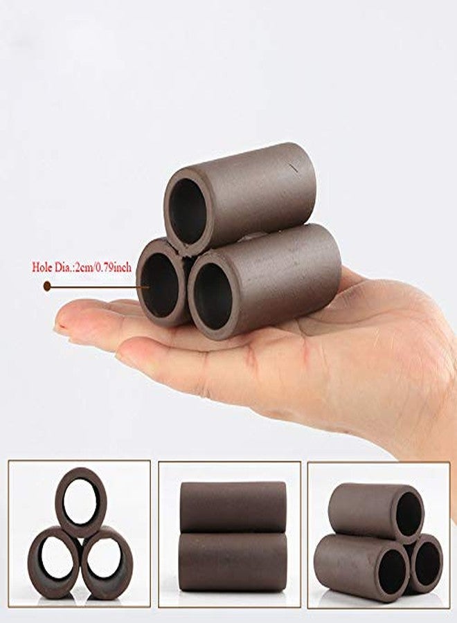 Norgail Handmade Brown Ceramic Shelters - Shrimp Habitat, Breeding Tube, Hiding cave - Hideaway Pipes Reduce Stress, Encourage spawning - Decorative Aquarium Accessories 1PCS (Small) - Image 2